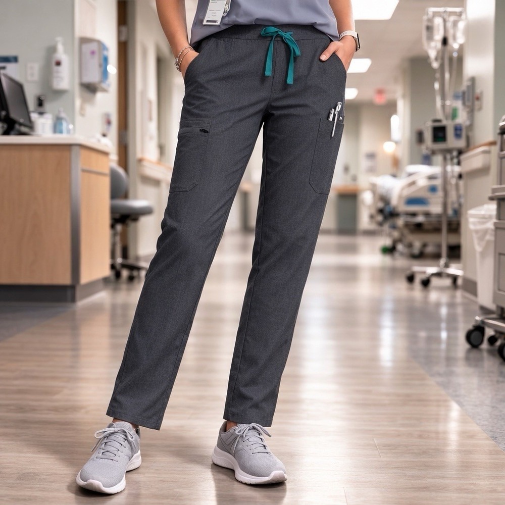 Figs Graphite Gray Yola Scrub Pants Medical Nursing Career Comfort Capsule S
